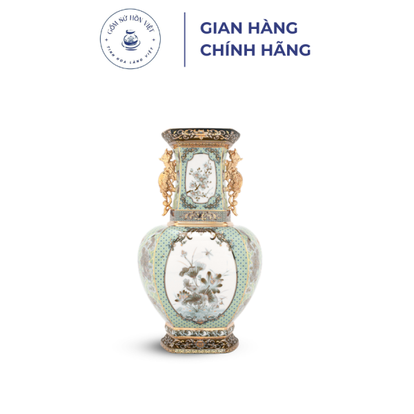 Bình hoa lục giác 45 cm (quai rồng) - Thịnh Vượng - Hình ảnh 3