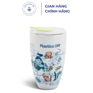 Ly sứ dưỡng sinh 0.48 L (K3) + nắp ống hút - Sơn Tinh Thuỷ Tinh