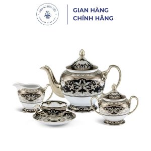 Bộ Ấm Trà Hoàng Gia Đen Vàng