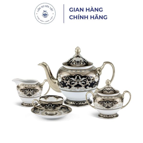Bộ Ấm Trà Hoàng Gia Đen Vàng