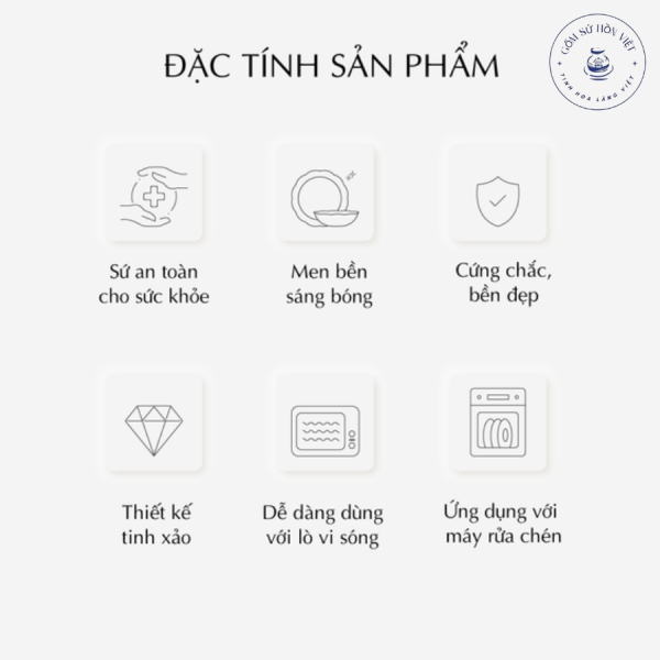 Bộ đồ ăn 32 sản phẩm - Sen IFP - Chỉ Bạch Kim - Hình ảnh 3