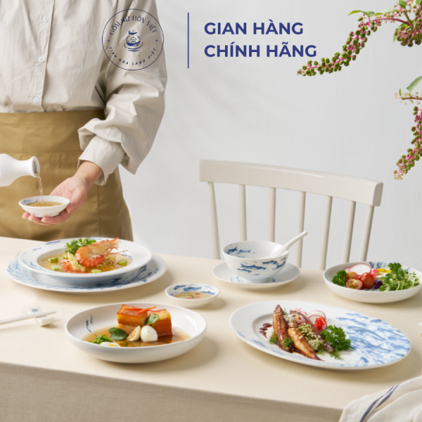 Bộ đồ ăn 23 sản phẩm - Jasmine - Cá Cơm Sương Mờ - Hình ảnh 3