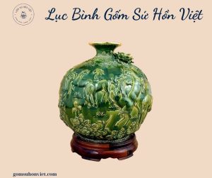 Lục bình gốm mệnh mộc