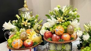 Đĩa hoa quả xếp chồng