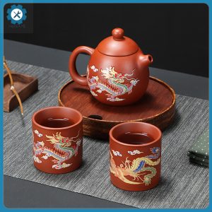 bộ ấm trà rồng đổi màu