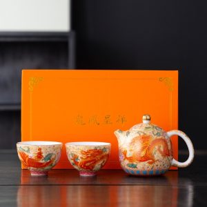 Bộ ấm trà rồng đổi màu