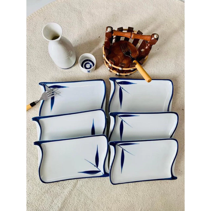 Đĩa gốm sứ hình chữ nhật