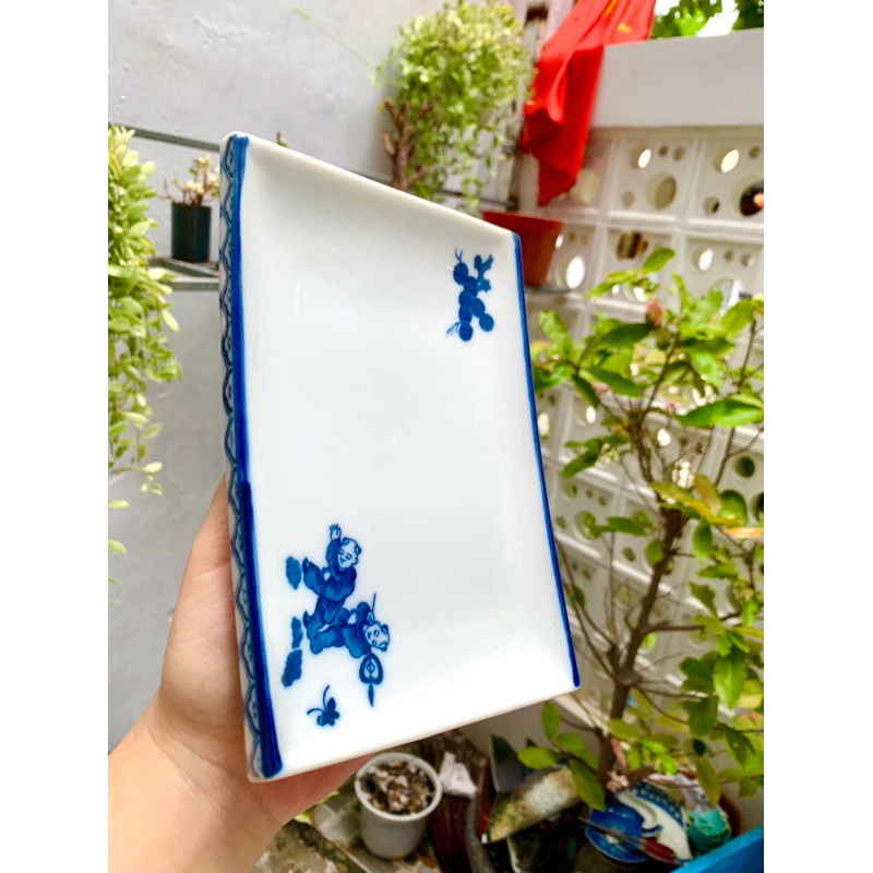 Đĩa gốm sứ hình chữ nhật