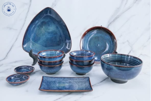 Bộ đồ ăn hông việt men hỏa giản dị tinh tế